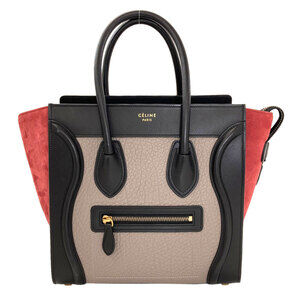 Celine Luggage Micro Handbag, Calfskin, Women's